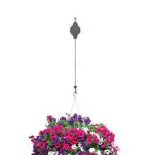 Cheap Retractable Plant Pulley Hanging Basket Hook Pull Down Hanger Flower Plant Baskets Pots For Garden Tools Load support under 15kg Cheap Retractable Plant Pulley Hanging Basket Hook Pull Down Hanger Flower Plant Baskets Pots For Garden Tools Load support under 15kg