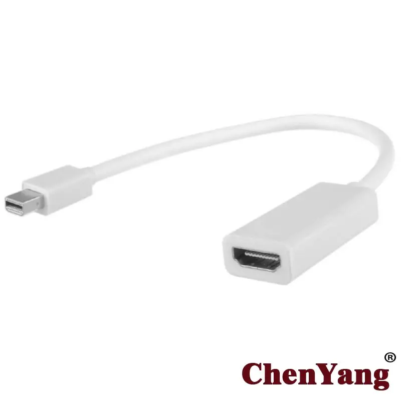 

CY 10pcs/lot Mini DisplayPort DP to HDMI Female 1.3 Adapter Support Audio WHITE color 20cm For Macbook