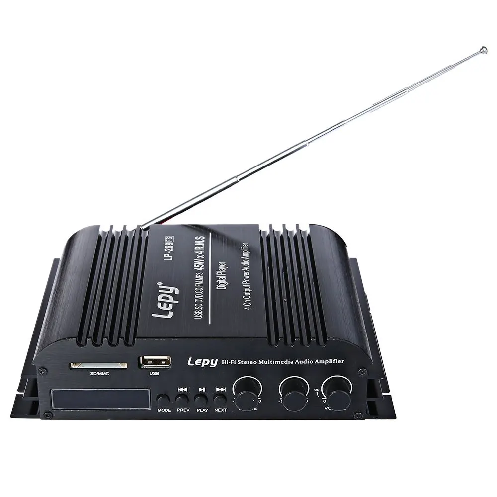 Lepy LP-269FS HiFi Digital Stereo Amplifier US Plug 4-channel Powerful Sound Compatible With Car motorcycle Computer speaker