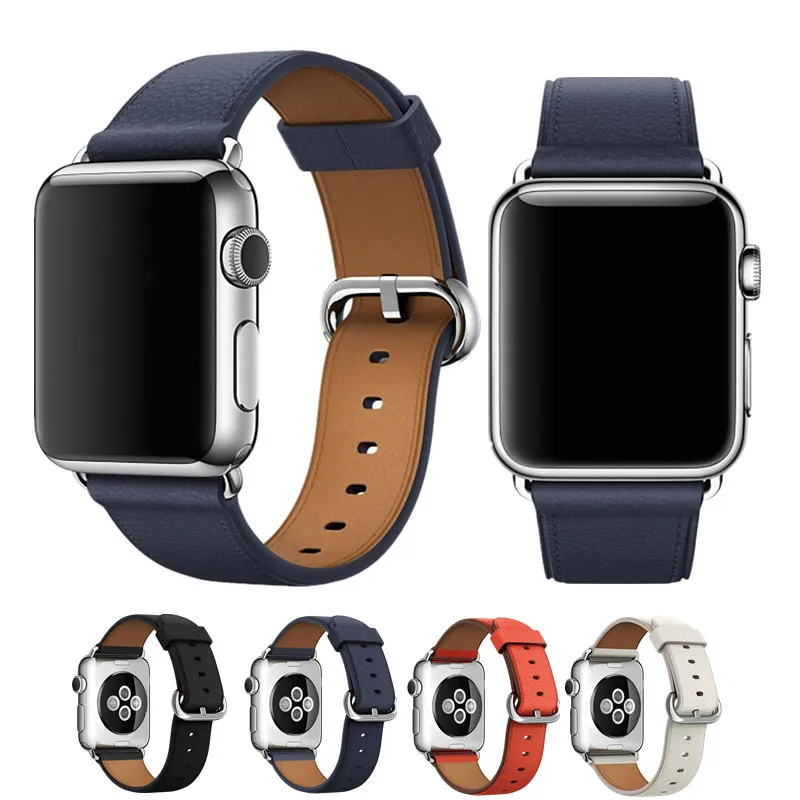 

ASHEI Simple Band for Apple Watch Series 3 Series 2 Series 1 42mm Watchbelt Leather Bracelet Watchband for iWatch Strap 38mm