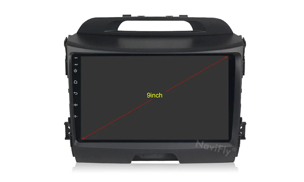 Top NaviFly 9" Android 8.1 Car GPS Navigation For KIA Sportage R 2010 2014 2011 2012 2013 2014 2015 Car radio multimedia player 6