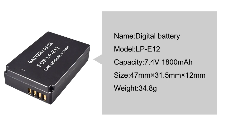 PALO 2 шт. LPE12 аккумуляторная батарея для камеры+ USB умное Цифровое зарядное устройство LP-E12 для canon EOS M M10 M50 M100 M100D Rebel SL1 Kiss X7