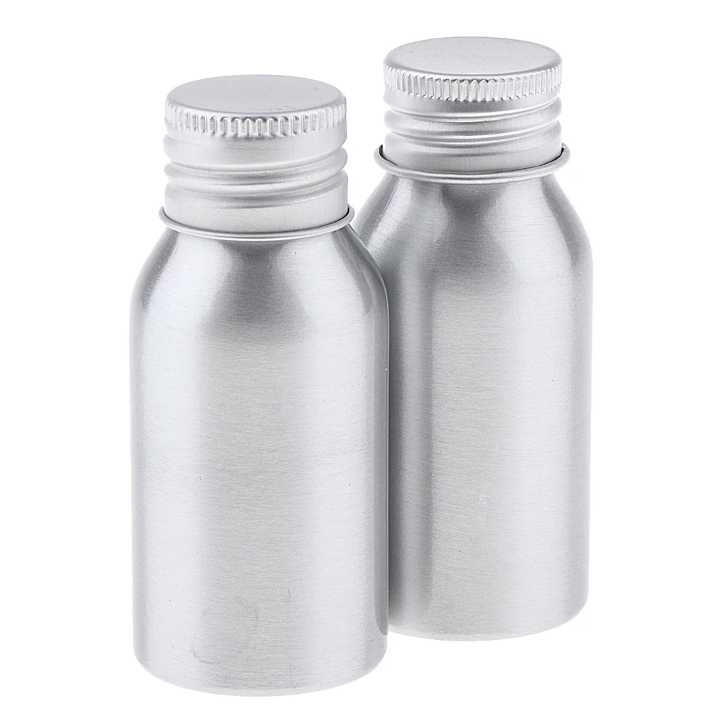 2Pcs Empty Cosmetics Storage Bottles with Screw Cap Containers for Shampoo, Lotions, Liquid Body Soap, Cream
