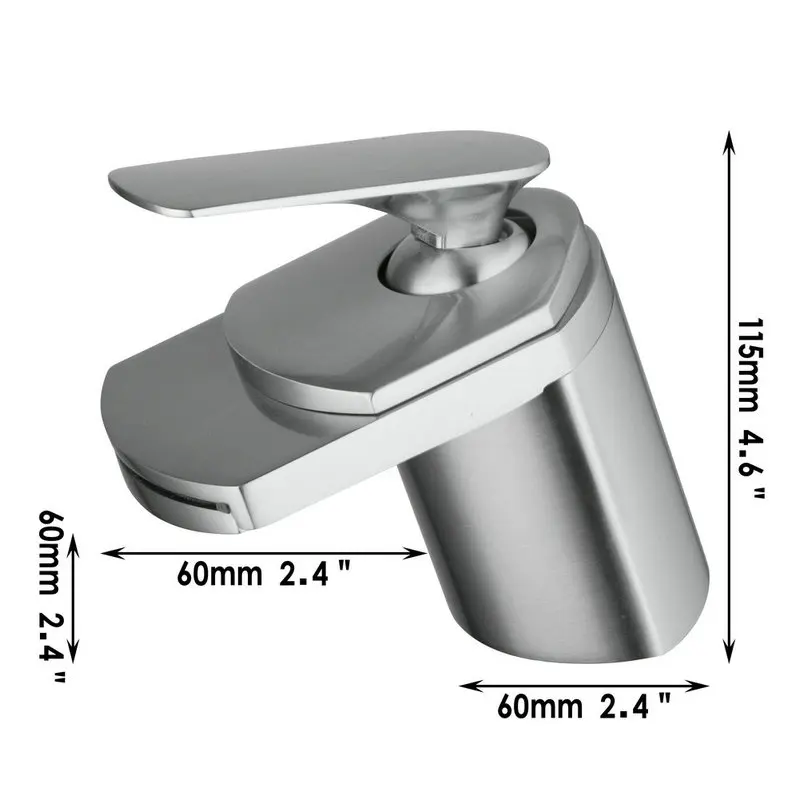 Матовый никель, короткий водопад, одна ручка, ванная комната, туалет, Прачечная, раковины, смесители для раковины, 92317 кран для раковины, смеситель