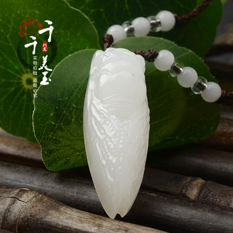 

100% of Burma's old pit ice stone leaf pendant/Send necklace