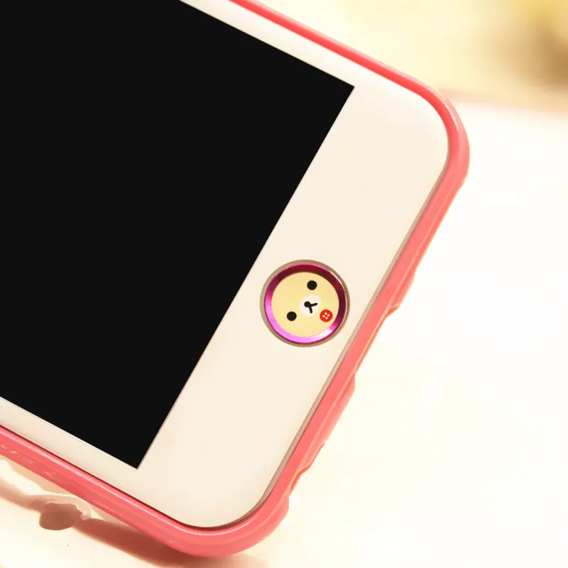 

FFFAS Cute Dog Cartoon Mobile Phone Screen Touch ID Home button Sticker Key Covers Film for Apple IPhone 7 5s 6 6s plus Dust