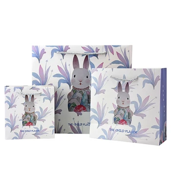 

40pcs Cartoon Rabbit Gift Bag,Children's Toy Hand-held Paper Bag,Clothing, Food Packaging Paper Bag Three sizes are optional