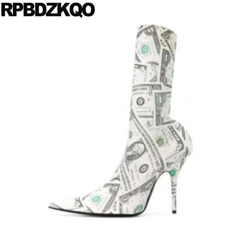 

Stiletto Thigh High Boots For Plus Size Women Leopard Print Crotch Stretch Ankle Slim Fetish Heel Over The Knee Shoes 10 Pointed