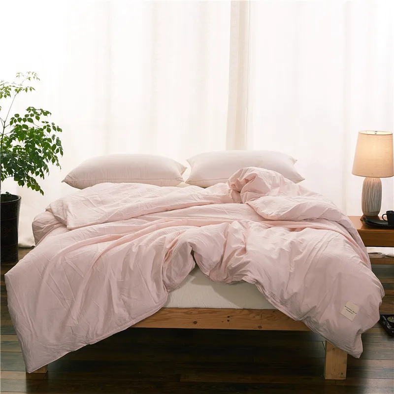 

Elegant Pink Girl Style Home Quilt Cover 100% Cotton Comforter Cover Printed Bed Quilt Cover 1Pcs Duvet Cover 200cmX230cm Size