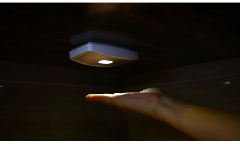 Популярные Новые мини-Беспроводной инфракрасный движения Сенсор потолок ночь свет Батарея питание крыльцо лампа
