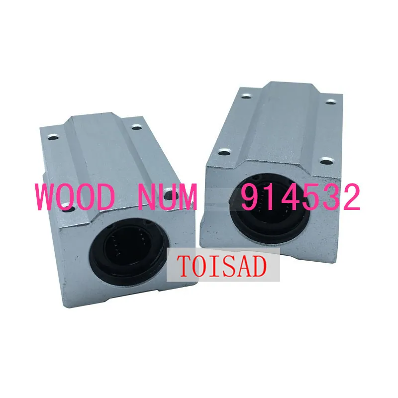 

2Pcs Linear slider bearing unit box type lengthened slider SCS16LUU diameter 16MM