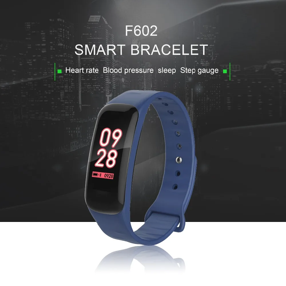 Smart Bracelets F602 Heart Rate Monitor Fitness Bracelet Activity Tracker Smart Band Pedometer Wristband Alarm Clock Smart Watch (1)