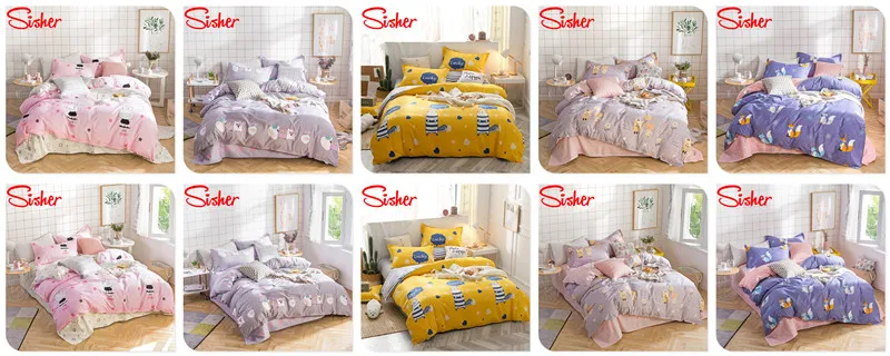 Sisher, набор постельного белья в скандинавском простом стиле, детское милое постельное белье, хлопок/полиэстер, пододеяльник, Funda Nordica Infantil