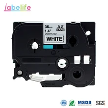 Labelife TZe-261 черный на белом 36 мм совместимый Brother P-touch ламинированная этикетка лента 1-1/" TZ-261 TZe261 TZ261