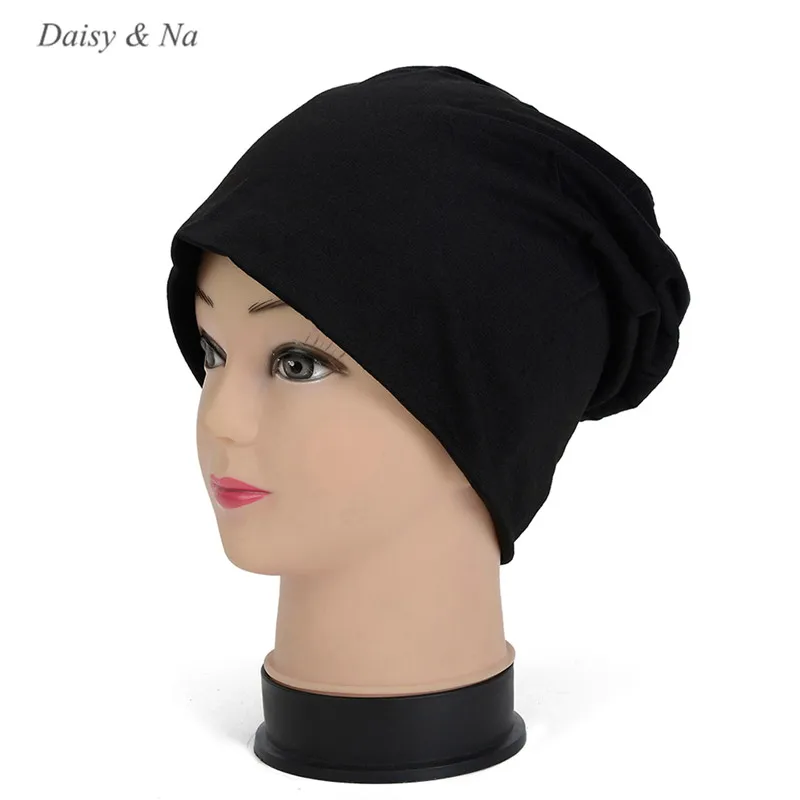 

Daisy & Na Men Women Unisex Oversized Warm Ski Cap Beanie Cotton Solid Color Bboy Hats 021