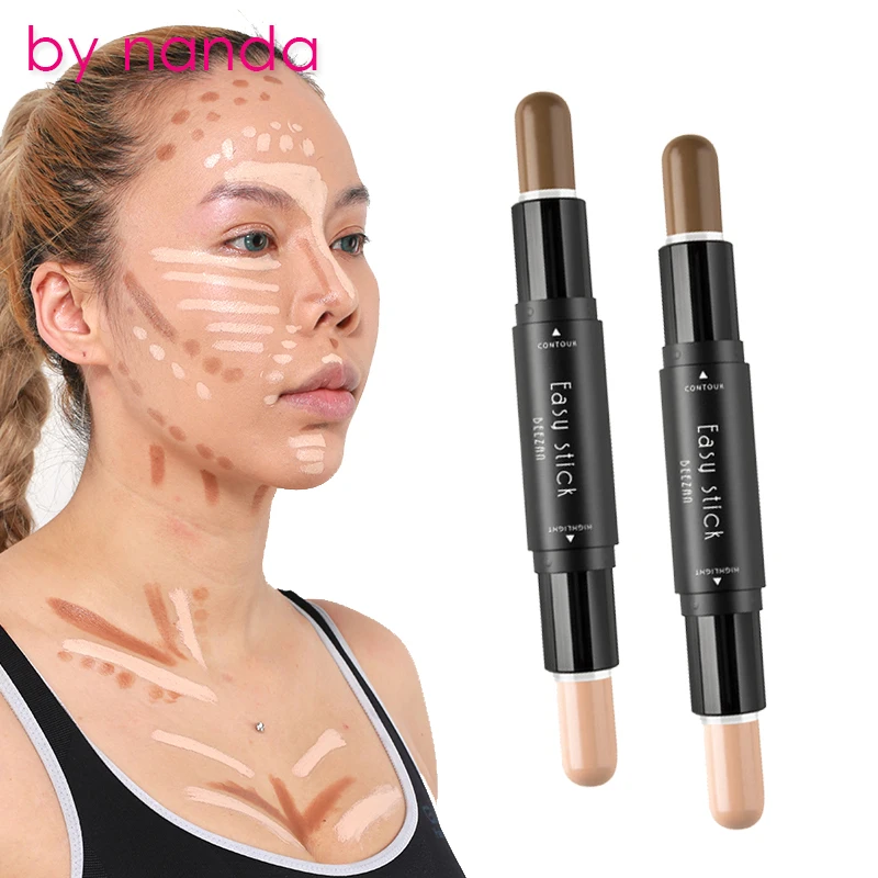 

BEEZAN 3D Bronzer Highlighter Stick Concealer Pen Foundation Stick Shading v Shape Cosmetics Makeup Face Cream