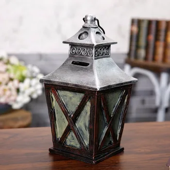 

New Arrival Vintage Oil Light Model Money Box Retro Hanging Light Coin Piggy Bank Money Saving Box Toys Gifts For Kids Friends