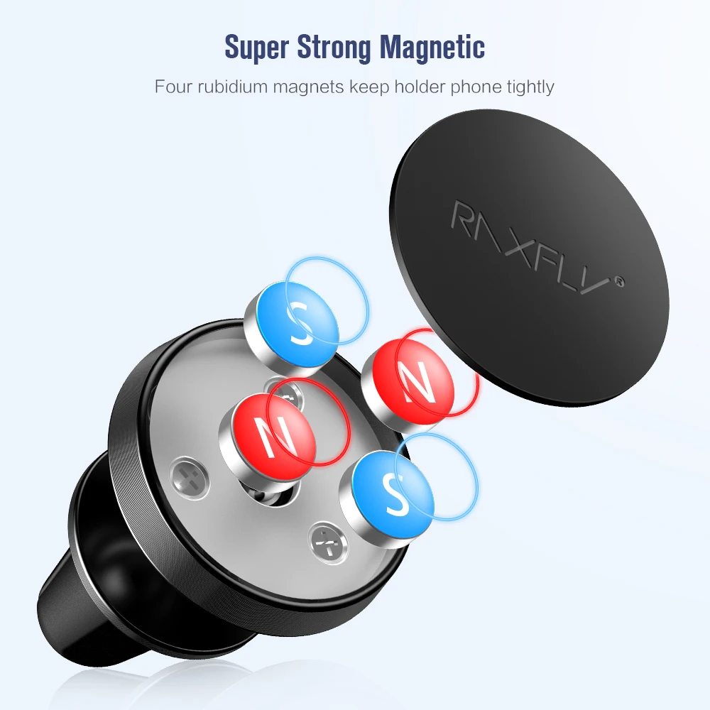  RAXFLY 360 Magnetische Auto Telefon Halter Für iPhone 11 XR 7 8 Auto Air Vent Halterung Magnet Tele