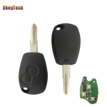 

OkeyTech 2 Buttons 433MHz PCF7946 Chip Remote Control Auto Car Key Fob Uncut Blade For Renault Kangoo 2003-2008 7946 Remote Key