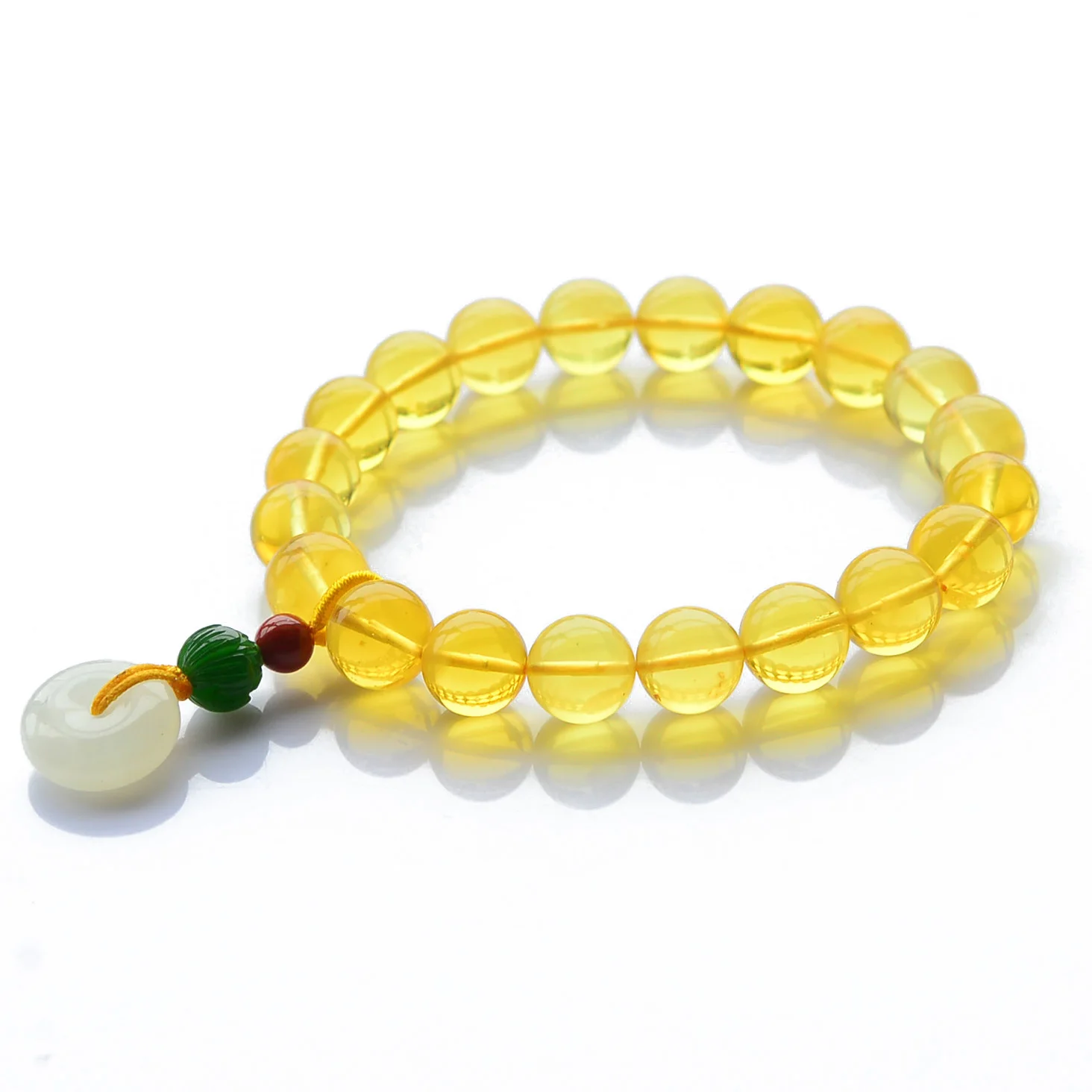 

Handmade Authentic Gold Crystal Beads Bracelets 9mm