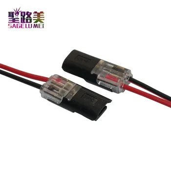 

2p 10pcs Spring Connector wire for led strip with no welding no screws Quick Connector cable clamp Terminal Block 2 Way Easy Fit