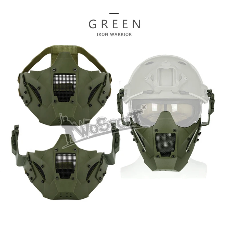 Тактическая страйкбол половина маска для пейнтбола Защитная CS Половина шлема