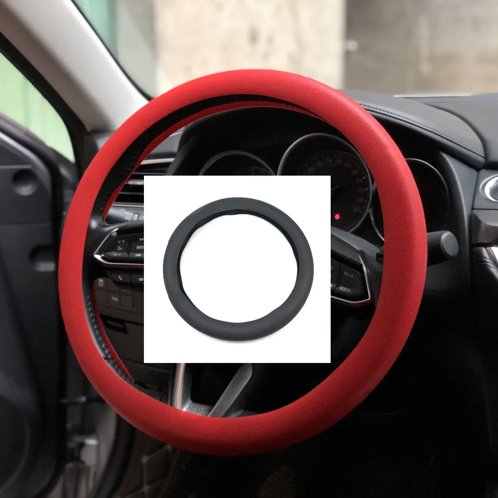

Car Soft Silicon Steering Wheel Cover For Toyota C-HR Matrix Mirai FUN WAY AURIS JPN Taxi AVALON Century Rush Fortuner Harrier