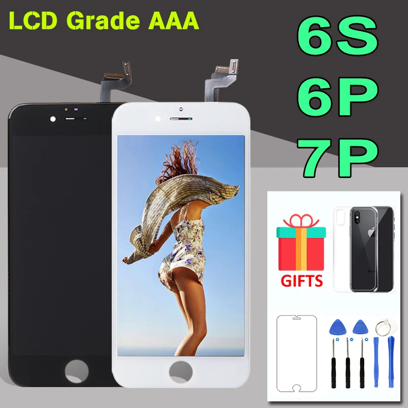 

100% AAA Quality Display For iPhone 6 6G 6S 7 PLUS LCD Touch Screen Digitizer Assembly Replacement 4.7 5.5" Module with 3D Touch