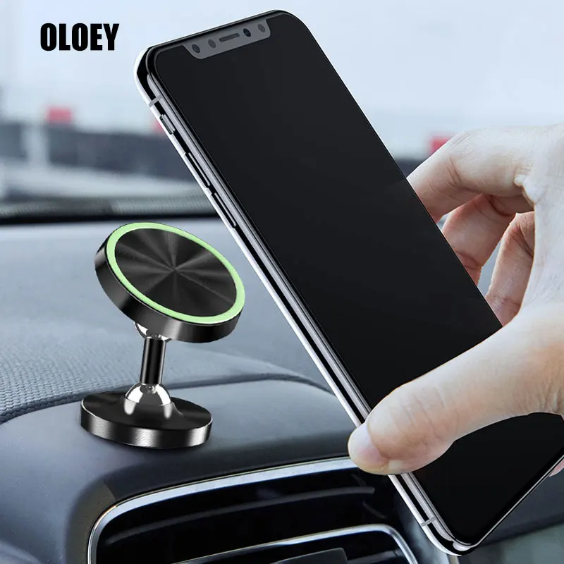 

Magnetic car phone holder for iPhoneX XS Samsung car phone holder car luminous mobile phone holder bracket