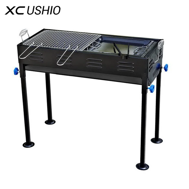 Outdoor Portable Adjule Height Bbq Charcoal Grill Camping Cast Outdoor Portable Adjule Height Bbq Charcoal Grill Camping Cast Iron Stove With Oven Barbecue Fast