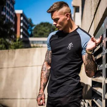 

2018 New printing outdoor Running T-shirt Men Cotton Short Sleeves Comfortable Male T-shirt Men Tops Gym Tees