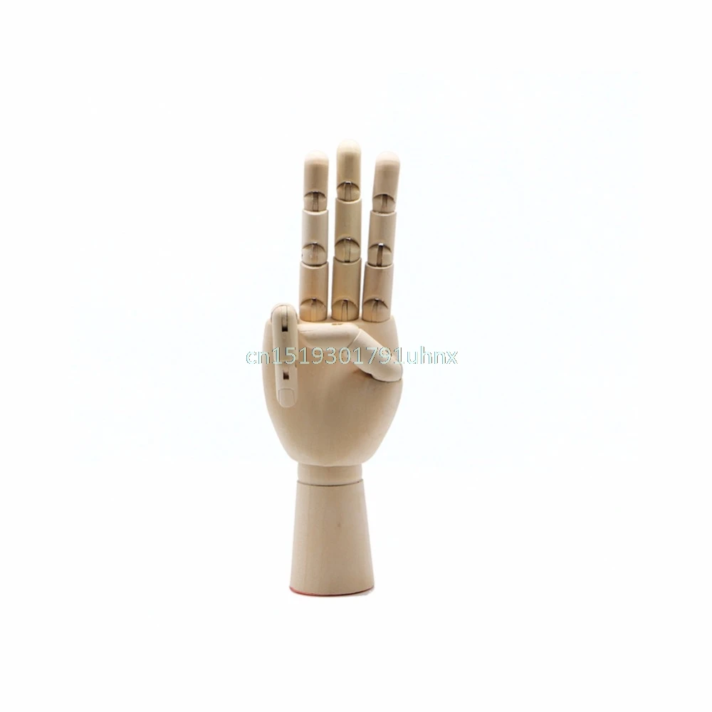 

Right Left Hand Wooden Model Sketching Drawing Jointed Movable Fingers Mannequin