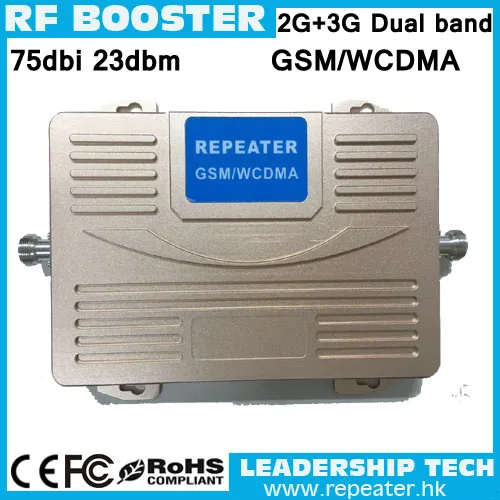 

GSM/WCDMA 900mhz/2100mhz dual band mobile phone cell phone 1W 2G 3G signal repeater booster amplifier 27dbi 75dbi big power