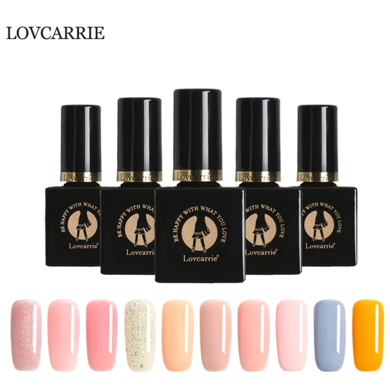  LOVCARRIE Nude Colors UV Gel Nail Polish Soak Off White 10ML Vernis Semi Permanent Gel Varnish Mani