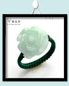 Yu YiXuan плетеный браслет из натурального нефрита с розами, оригинальные товары, Изумрудный раздвижной браслет, Женские Простые Ювелирные изделия