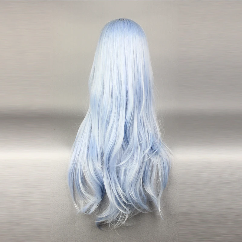 MCOSER 75 см Длинные Синтетические волнистые косплей парик светильник синий цвет Высокая температура волокна WIG-577F