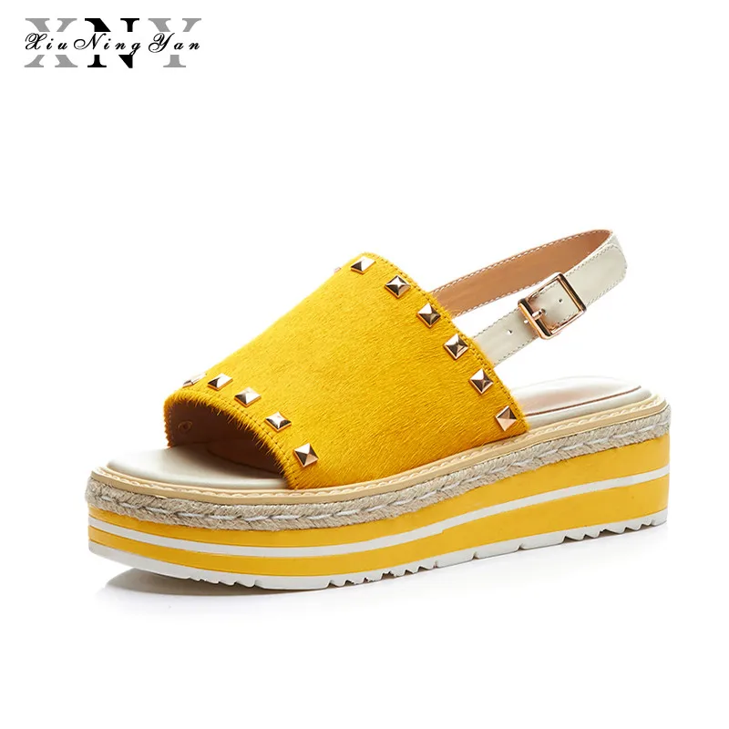 

Ladies Sandals Wedges Shoes for Women Sandals Plus Size High Heels Summer Shoes Flip Flop Genuine Leather Femme Platform Sandals