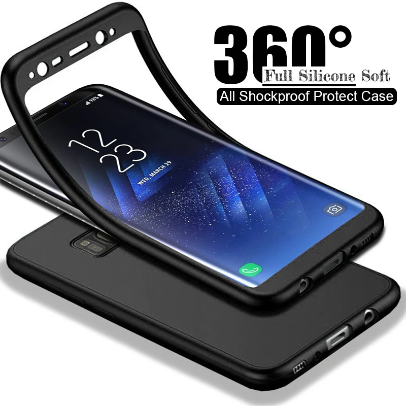 

360 Full For Samsung galaxy S10 S10e S7 edge S8 S9 Plus A3 A5 2016 A7 2017 A6 A8 2018 J4 J6 J8 Note 8 9 Shockproof Case Silicone