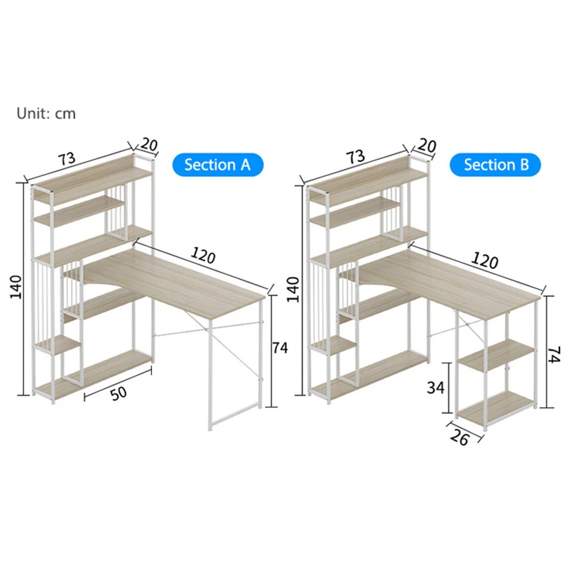 سطح المكتب مكتب لكمبيوتر المكتب الجدول مع متعددة الرف خزانة متعددة الوظائف المنزلية مكتب مذاكرة المنزل طاولة كمبيوتر محمول الأثاث
