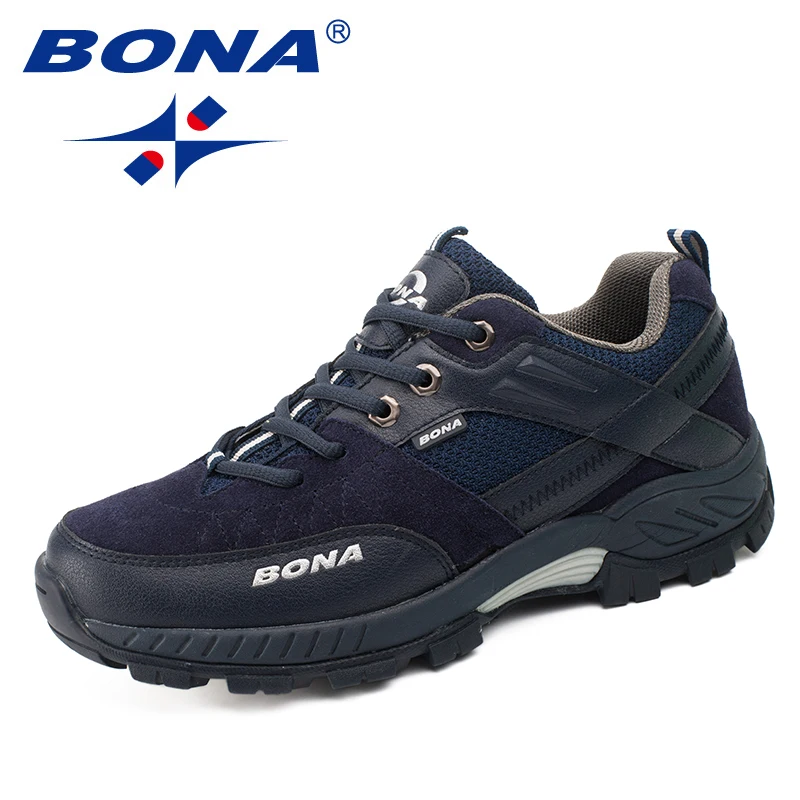 Kopen BONA Nieuwe Klassiekers Stijl Mannen Wandelschoenen Outdoor Wandelen Trekking Mannen Sneakers Antislip Klimmen Mannen Schoenen Snelle Gratis Verzending