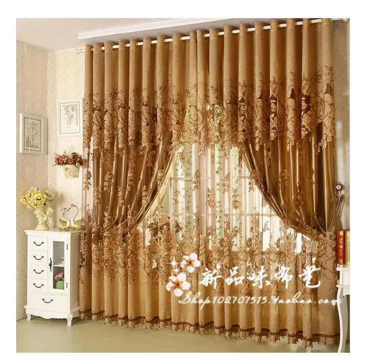 

Modern Fashion High Quality Window Screening Curtain Finished Product Window Curtains Without Blackout Lining Curtain Burnout