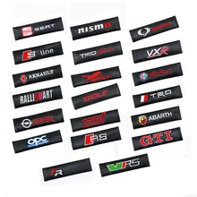 Car Styling Seat Belt Cover Pad for VW Volkswagen GTI Ford Honda Nissan Audi Mitsubishi Toyota Fiat Abarth ALFA ROMEO OPEL
