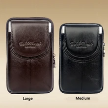 Золотые коралловые Мужские поясные сумки из натуральной кожи 5,5 дюймов Сумка для телефона дорожные поясные сумки для мужчин поясная сумка bolsa мужской