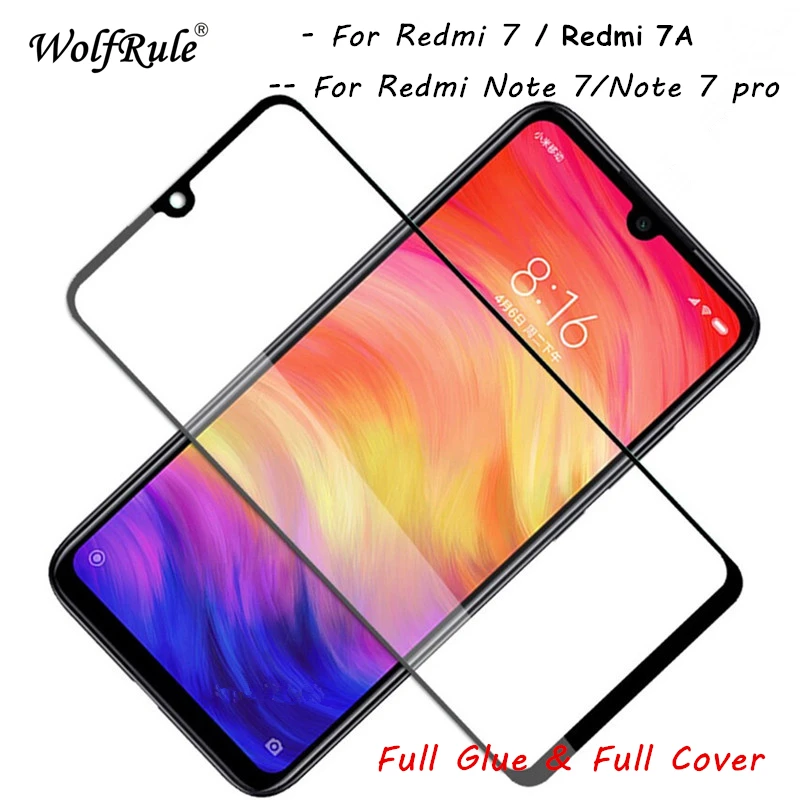 2 шт Защитная пленка для экрана Redmi 7A, закаленное стекло, полностью проклеенное Стекло для телефона Xiaomi Redmi 7, пленка для полного покрытия Redmi 7 Redmi 7A