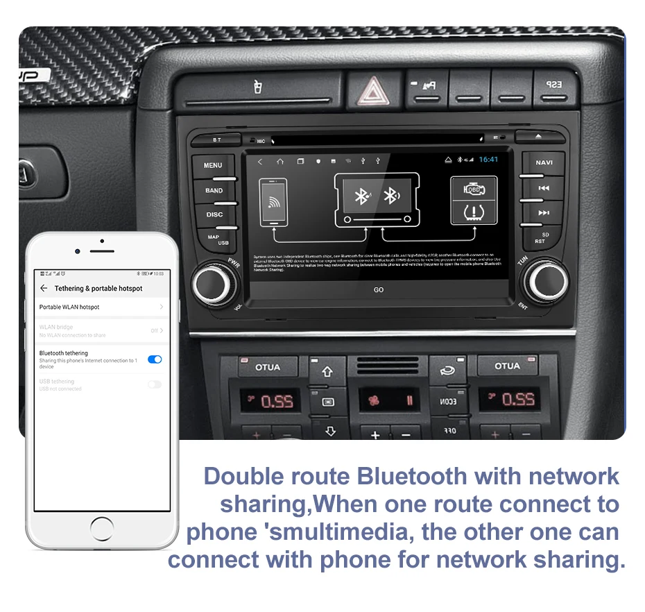 Sale Isudar H53 Car Multimedia Player 2 Din Auto Radio Android For Audi/A4/S4 2002-2008 GPS DVD 8 Core RAM 4GB ROM 64GB DVR DSP 8