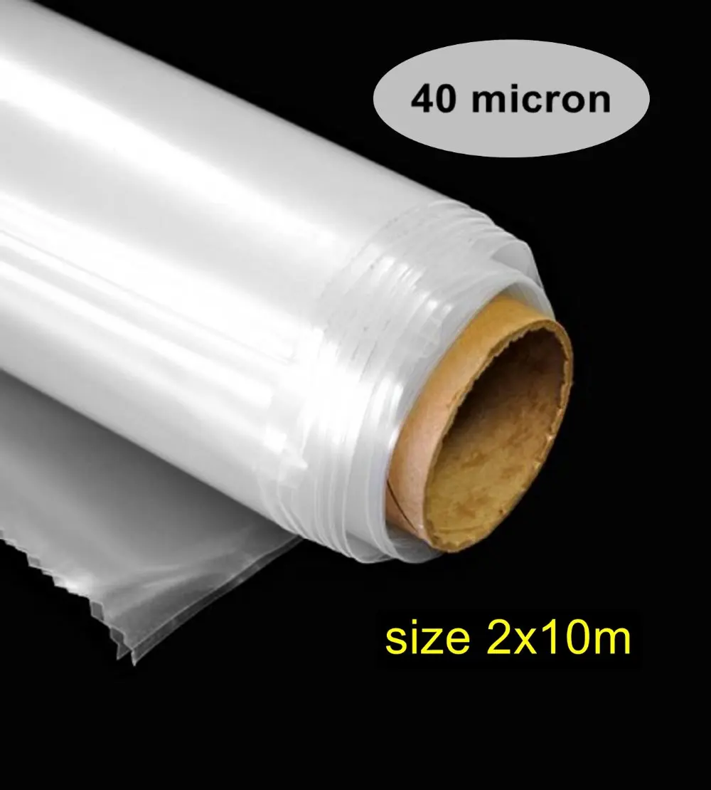 

20 square meter 2x10m Greenhouse Clear Plastic Film Thickness 40 micron Polyethylene Covering