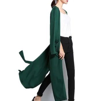 

new long Cardigan Women Sweater casual Plus Size Coat Women vestidos
