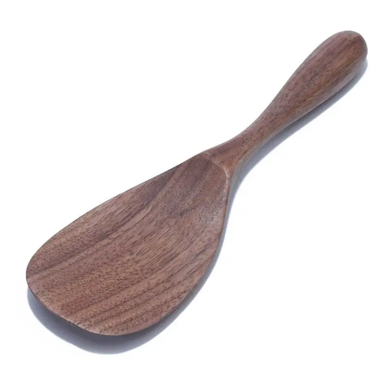Натуральная деревянная антипригарная Лопата сковорода ложка для риса кухня, кухонная утварь инструмент с длинной ручкой Деревянный