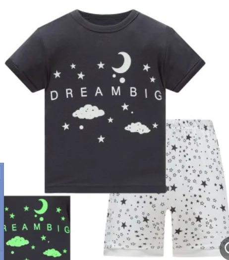 2019 популярная детская одежда для сна с героями мультфильмов, ночная рубашка, короткие пижамы, Детская Хлопковая футболка с короткими