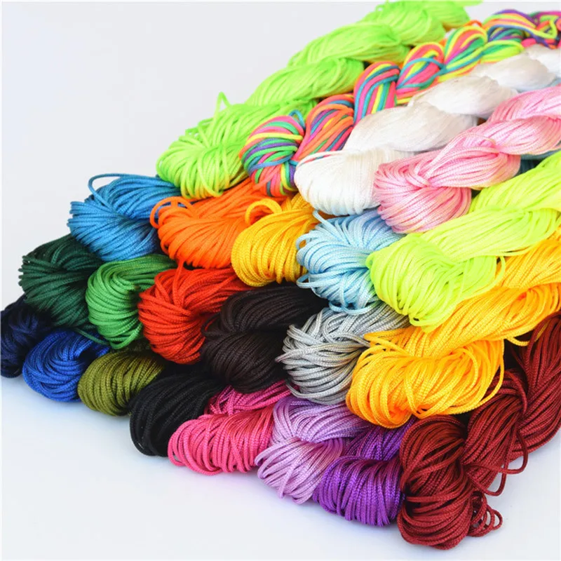 25m Velvet Cord Thread DIY Chinese Knot Macrame Bracelet Braided String Tassels Beading 6Colors | Украшения и аксессуары